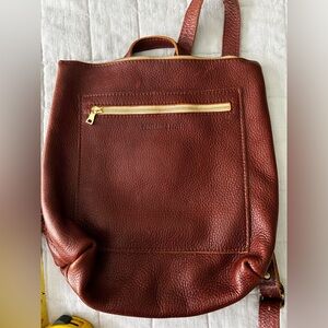 Portland Leather Tote Backpack Nutmeg Bag